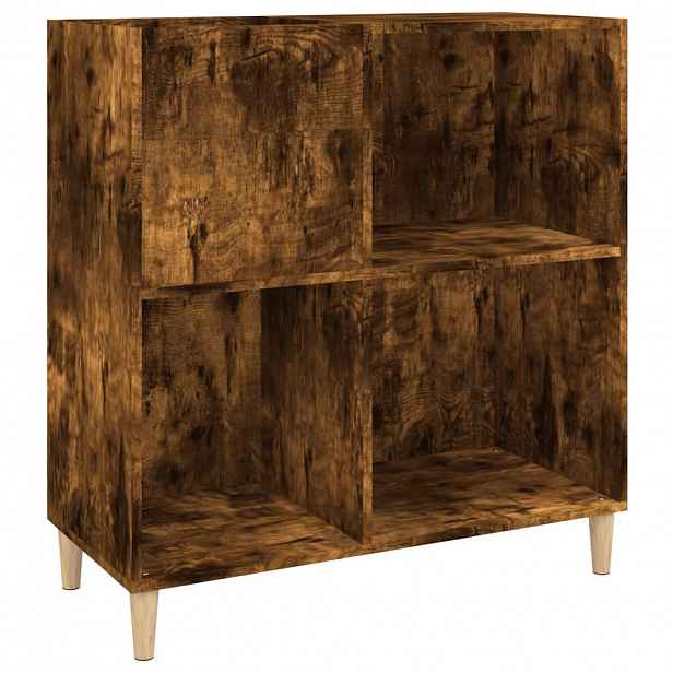 vidaXL Skříňka na LP desky kouřový dub 84,5x38x89 cm kompozitní dřevo