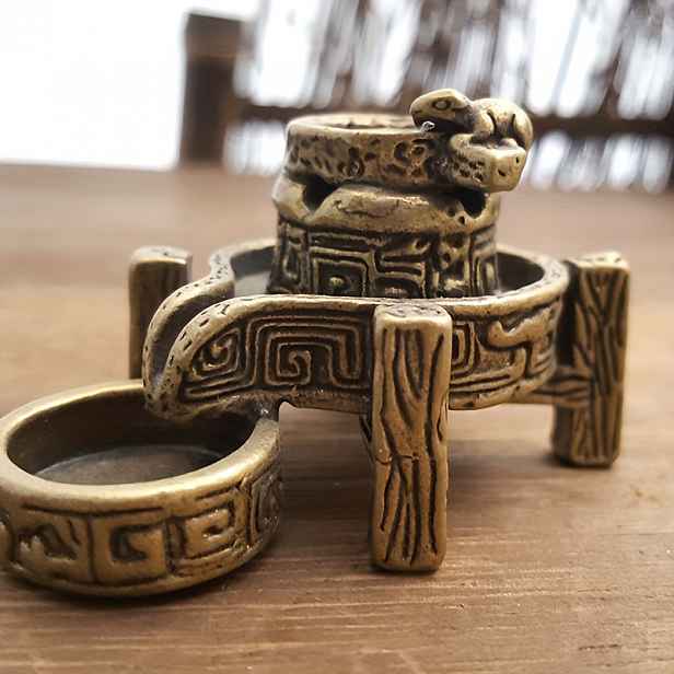 TEMU 1 ks Kreativní Nový Malý Kamenný Mlýn Backflow Držák na Vonný Tyčinku Dým Průtok Řemeslné Ozdoby Backflow Vonný Tyčinka