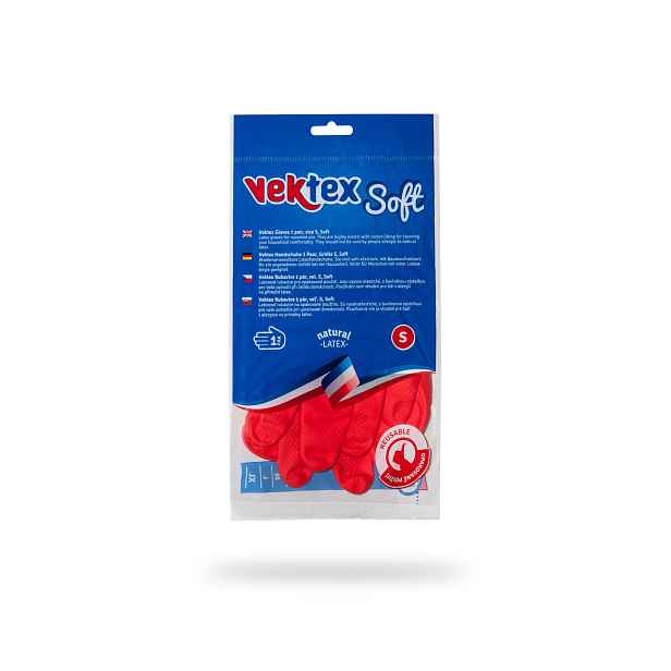 VEKTEX úklidové rukavice Soft zelené 45g vel.S
