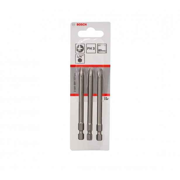 Bosch - Sada bitů PH3, délka 89 mm, 3 ks 2607001537