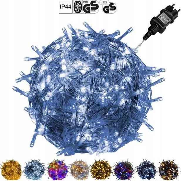 Vánoční osvětlení 600 Led 60 m, studené bílé, IP44