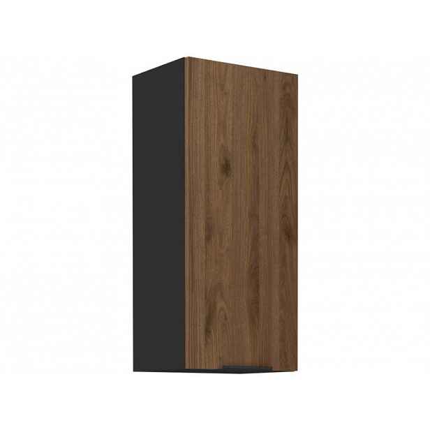 Vysoká horní skříňka TOVA - šířka 40 cm, ořech okapi / černá