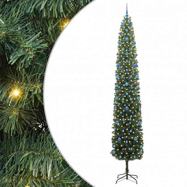 vidaXL Umělý vánoční stromeček Zelená 300 cm PVC, ocel a plast