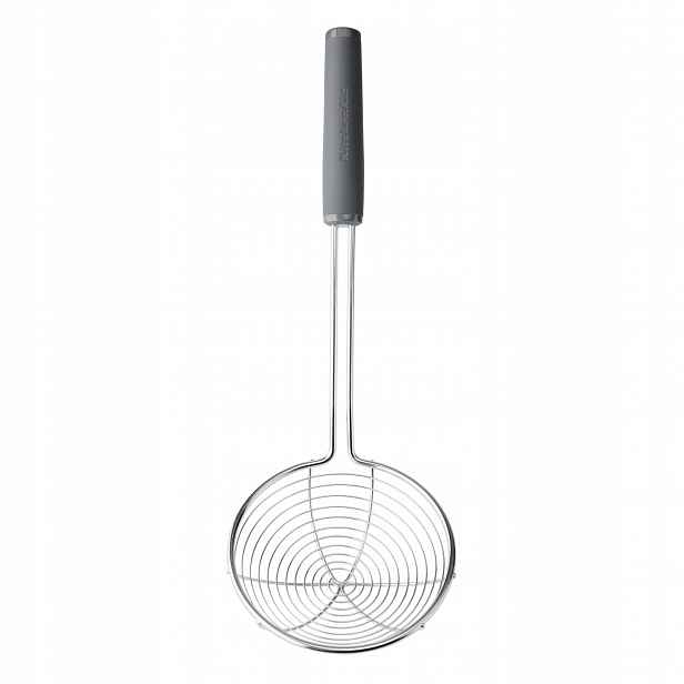 Cedník čínské KitchenAid Coreline šedé, drátěné, dlouhá rukojeť, do myčky