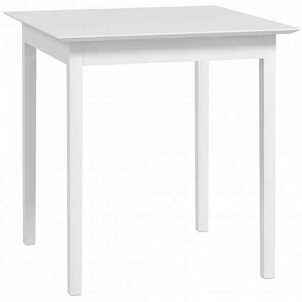Modfu JÍDELNÍ stůl z masivní borovice 75x75x76 cm bílý pro 2 osoby, ve venkovském stylu