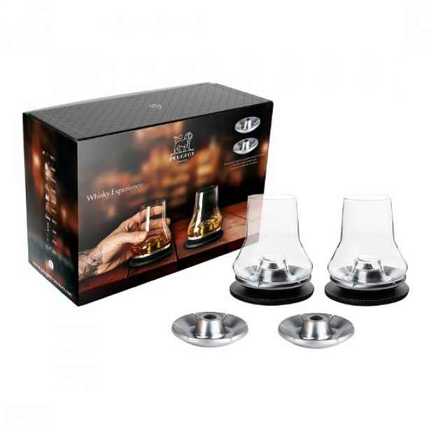 Sada 2 sklenic na whisky, s chladicím dnem, "Experience" - Peugeot