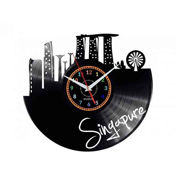 Singapur Dárek Originální dekorace do domu Hodiny z vinylové desky