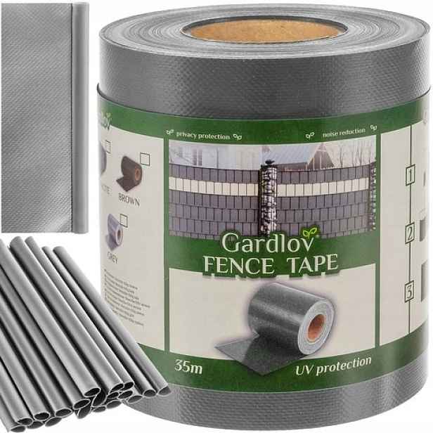 Stínící panelové pásy Gardlov 19 cm x 35 m, Pvc, šedá, 630 g/m², 25 klipů