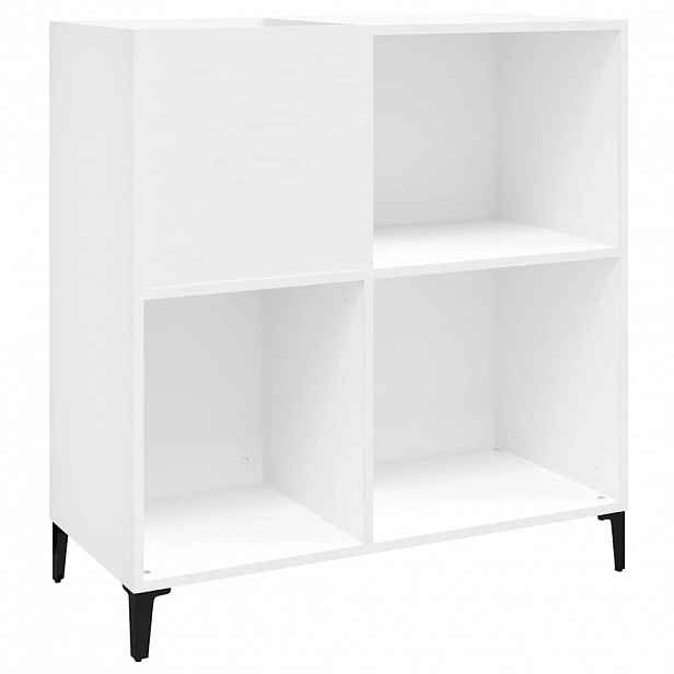 vidaXL Skříňka na LP desky bílá 84,5 x 38 x 89 cm kompozitní dřevo
