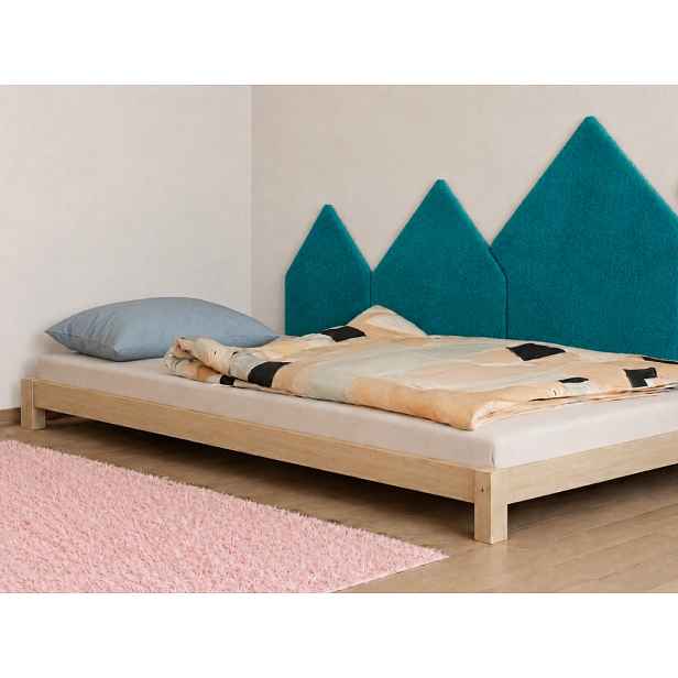 Čalouněný panel na zeď HORY z látky VELVET - pravá strana Zvolte barvu: Vínová, Zvolte rozměr: 100x140 cm, Uchycení na zeď: Bez uchycení (možnost pou…