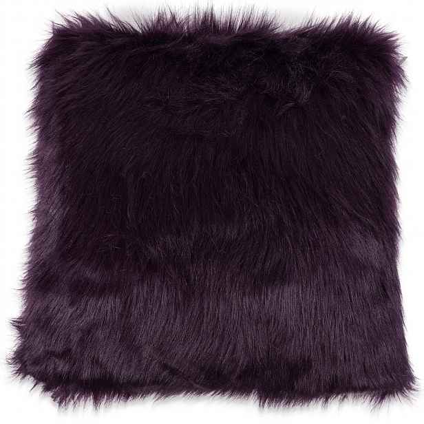 Dekorační povlak na polštář FAUX FUR longhair 50x50 cm, fialový