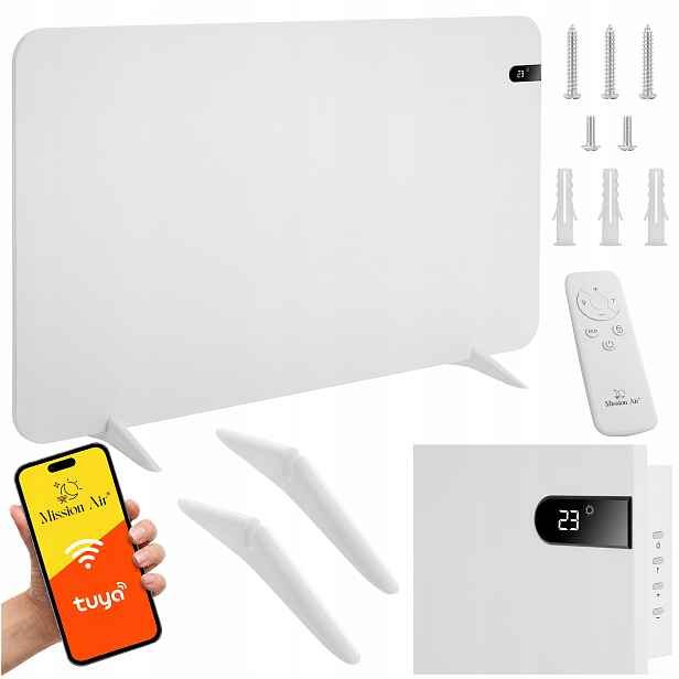Infračervený Ohřívač Elektrický Zářič Ir Panel 600W WiFi Nožičky