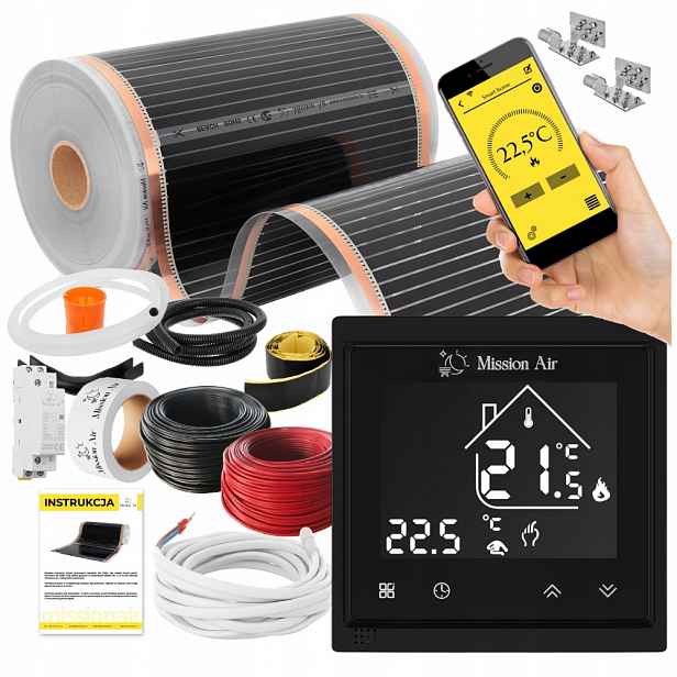 Set Fólie Vyhřívací Podložka Infračervená 160W 30m²