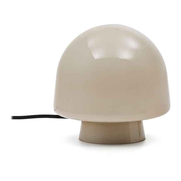 Stolní lampa šedobéžová se skleněným stínidlem (výška 20 cm) Reig – Kave Home