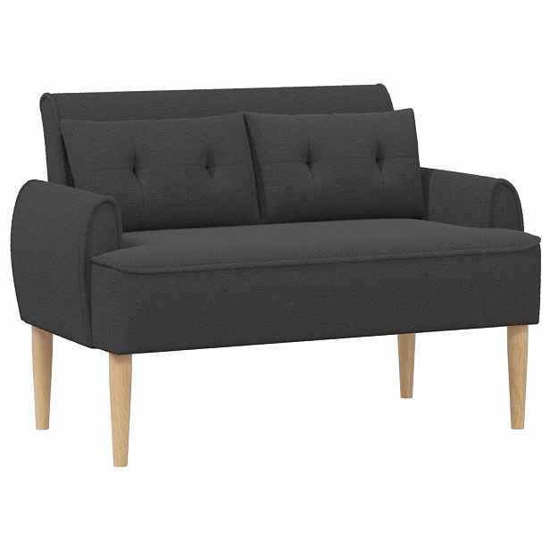vidaXL Pohovka s knoflíkovým prošíváním Tmavě šedá 117 x 67 x 77 cm