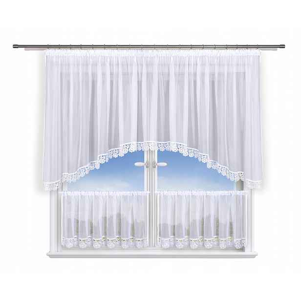 Záclona s obloukem 300 x 120 záclony 2 ks