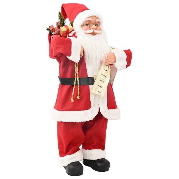 vidaXL Figurka Santa Clause Červená 62 cm Polyester