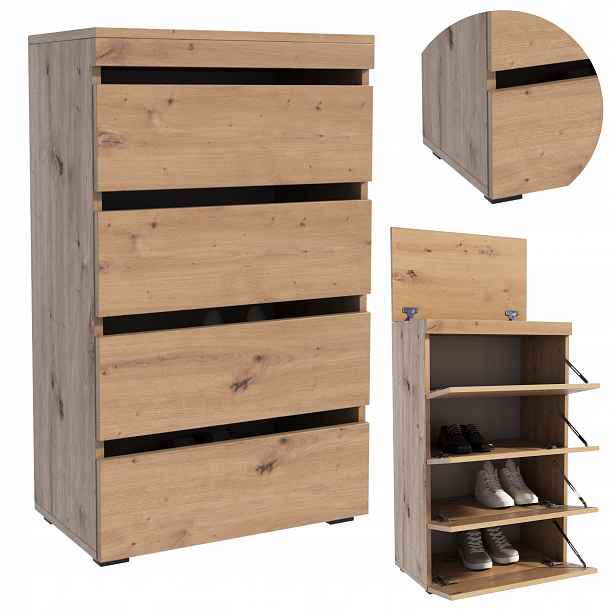 Botník Figaro artisan 60 cm regál na obuv velká šatní skříň předsíň