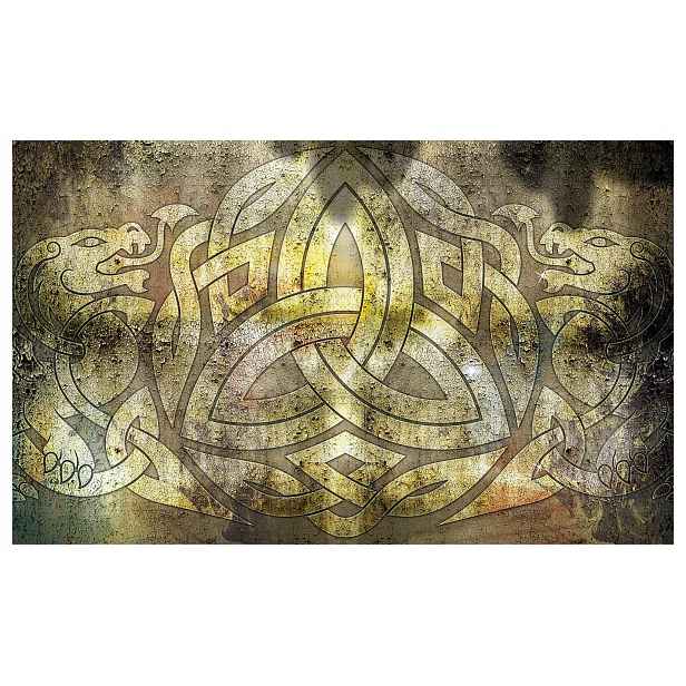 Fototapeta Keltské vzory ornament kámen kov vinylová 312x219 lepidlo