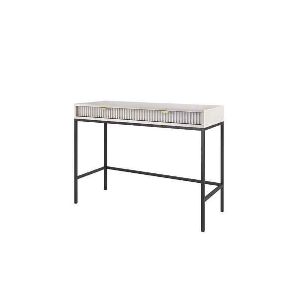 MASSENO KONZOLOVÝ STOLEK STELLARE, 104/78/50 cm se zásuvkami, šedý