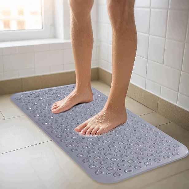Protiskluzová koupelnová podložka do sprchové vaničky 40x88 šedá
