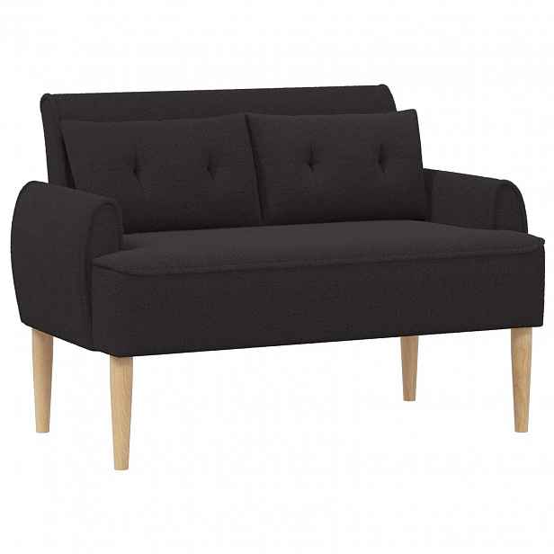 vidaXL Pohovka s knoflíkovým prošíváním Černá 117 x 67 x 77 cm Bouclé