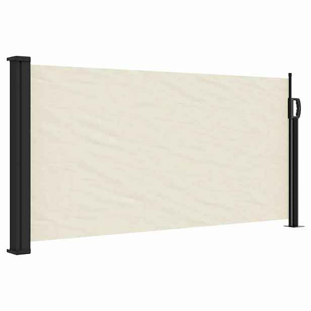 vidaXL Zatahovací boční markýza krémová 100 x 300 cm