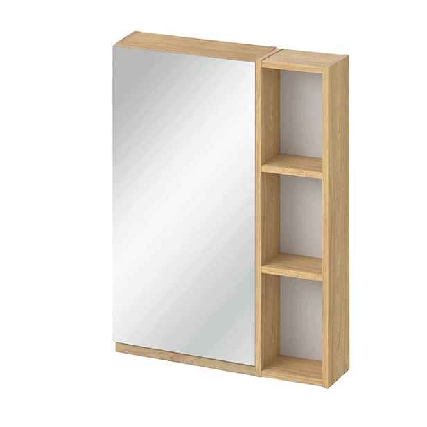 Koupelnová zrcadlová skříňka 60 cm 2v1 Cersanit Moduo dub hikora policový regál