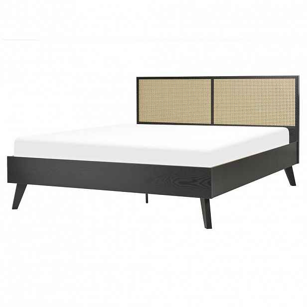 Beliani POSTEL 160/200 cm Černá Monpazier