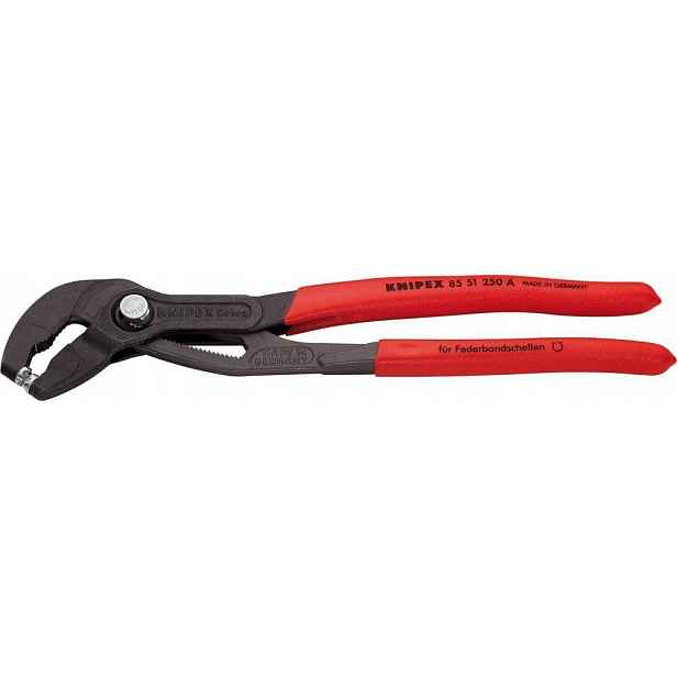 Kleště na montáž pásů, pružinových úchytů, natřených vrstvou, 180 mm Knipex