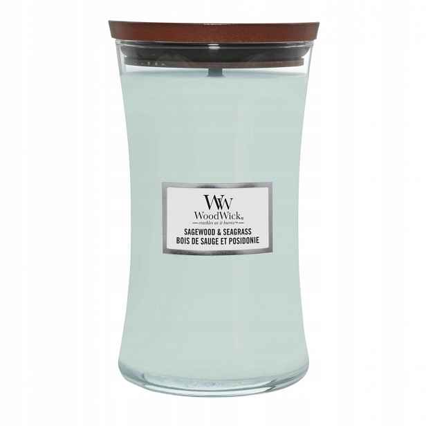 WoodWick Sagewood Seagrass svíčka velká 610 g dřevěný knot