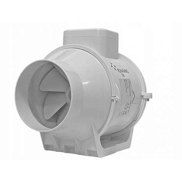 Axiální kanálový ventilátor 170 m3/h TBS100 2-rychlostní kuličkové ložisko 100 mm