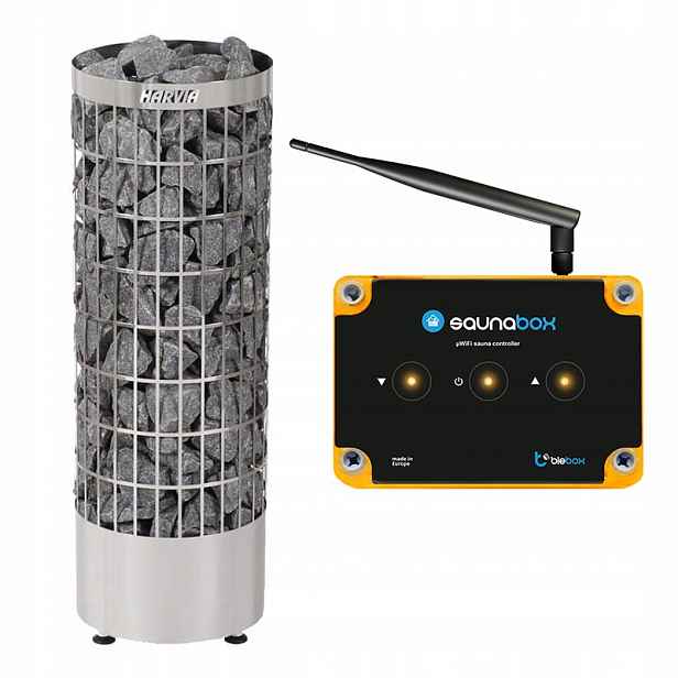 Sada do sauny Kamna Harvia PC70E 6,8 kW a ovladač BleBox SaunaBox Pro
