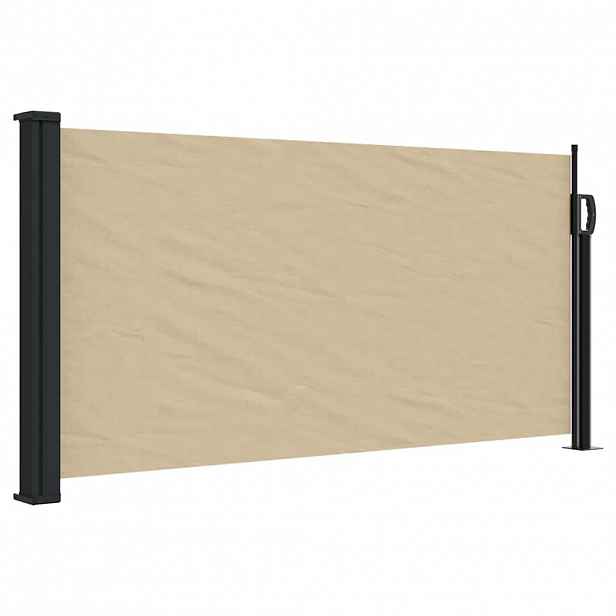 vidaXL Zatahovací boční markýza béžová 100 x 300 cm