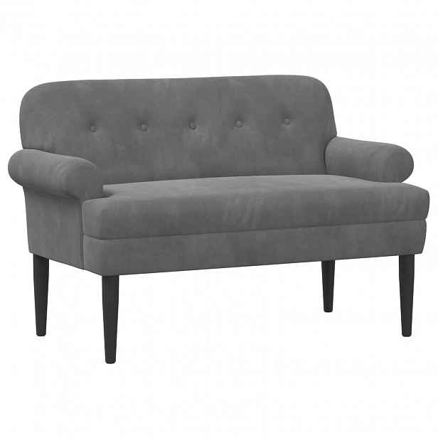 vidaXL Pohovka s knoflíkovým prošíváním Tmavě šedá 120 x 66 x 78 cm
