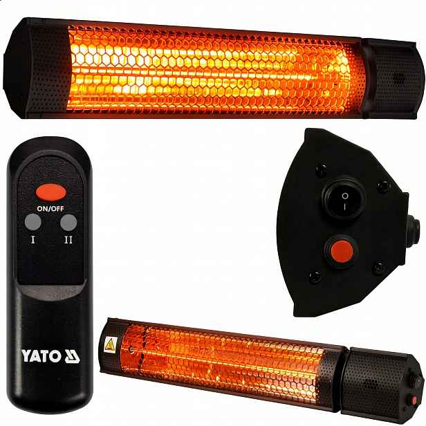 Infračervený Zářič 2000W Halogenový ohřívač na terasu Yato YT-99532