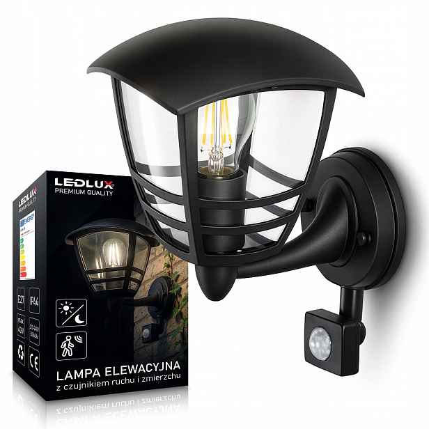 Fasádní Led venkovní zahradní nástěnné svítidlo Premium E27 Senzor