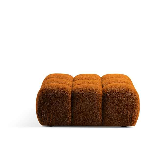 Oranžová modulární podnožka z textilie bouclé Bellis – Micadoni Home