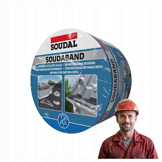 Těsnící pokrývačská páska Soudal Soudaband barva hliník 100mmx10m