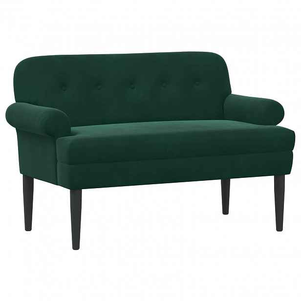 vidaXL Pohovka s knoflíkovým prošíváním Tmavě zelená 120 x 66 x 78 cm