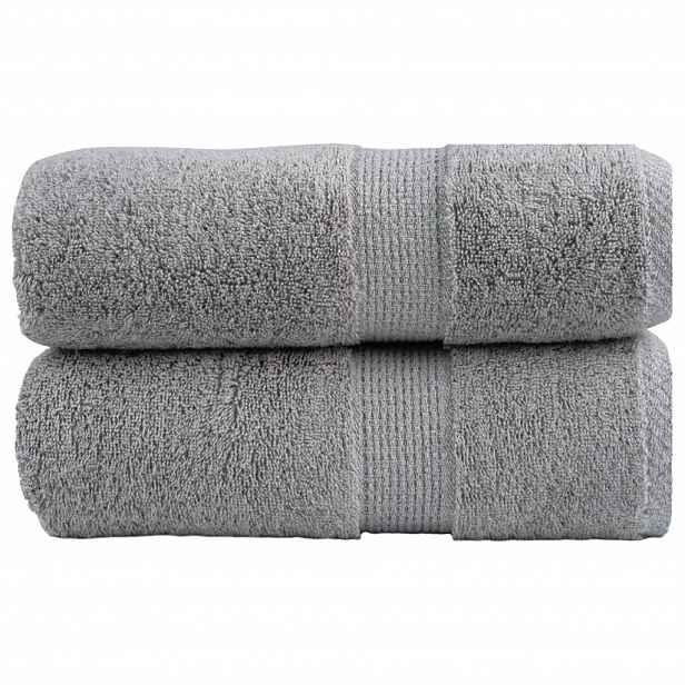 vidaXL Prémiové mycí utěrky SOLUND 2 ks šedé 30x30 cm 600 g/m²