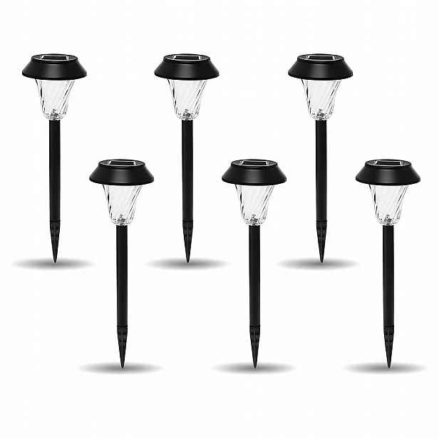 Sada lamp Zahradní solární lampy zapichovací, voděodolné 41 cm, venkovní 6 Ks