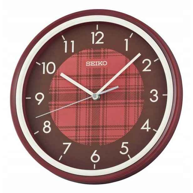 Čitelný Klasický Červený Kulatý Japonský Hodinový Stroj Seiko QHA016R 27 cm