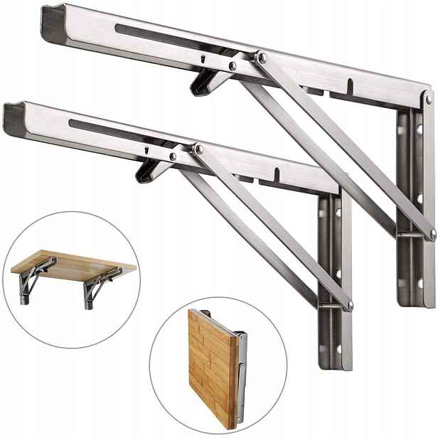 Set 2x Úhelník Skládací Držák Pod Poličku Stůl Deska 500*170*25mm 150KG