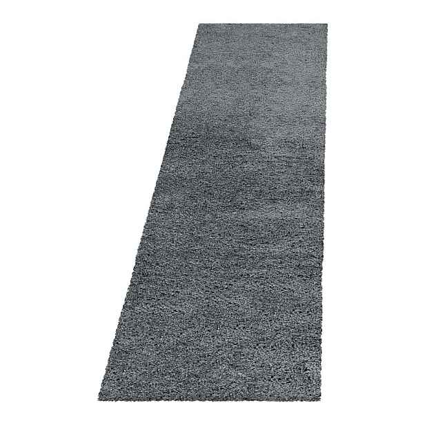 Šedý běhoun 80x250 cm Fluffy – Ayyildiz Carpets