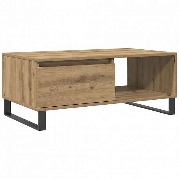vidaXL Konferenční stolek dub artisan 90x50x36,5 cm kompozitní dřevo