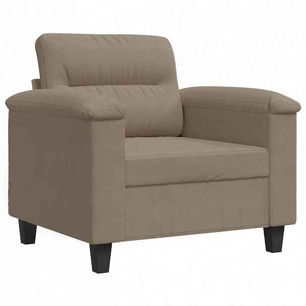 vidaXL Křeslo taupe 60 cm tkanina z mikrovlákna