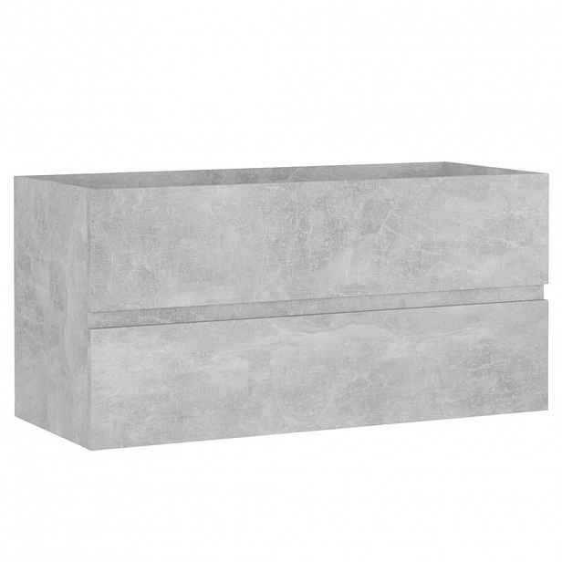 vidaXL Skříňka pod umyvadlo betonově šedá 90 x 38,5 x 45 cm kompozit