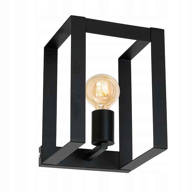 Geometrické loftové nástěnné svítidlo E27 černá matná Luminex Kartel 15W