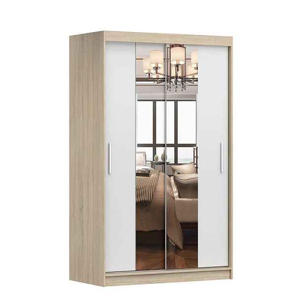 imoebel24 SKŘÍŇ s otočnými dveřmi Neomi 01 120 cm 120/200/61 cm, 2dveřová, bílý